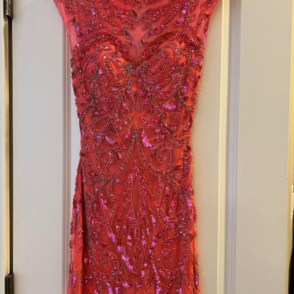 Melon + Pink Cocktail Dress